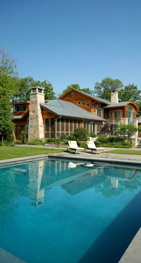 Rustic Modern Custom Pond Place